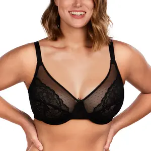 HSIA Enchante Floral Lace Unlined Comfort Non-padded Full Coverage Plus Size Underwire Bra Womenswear Women