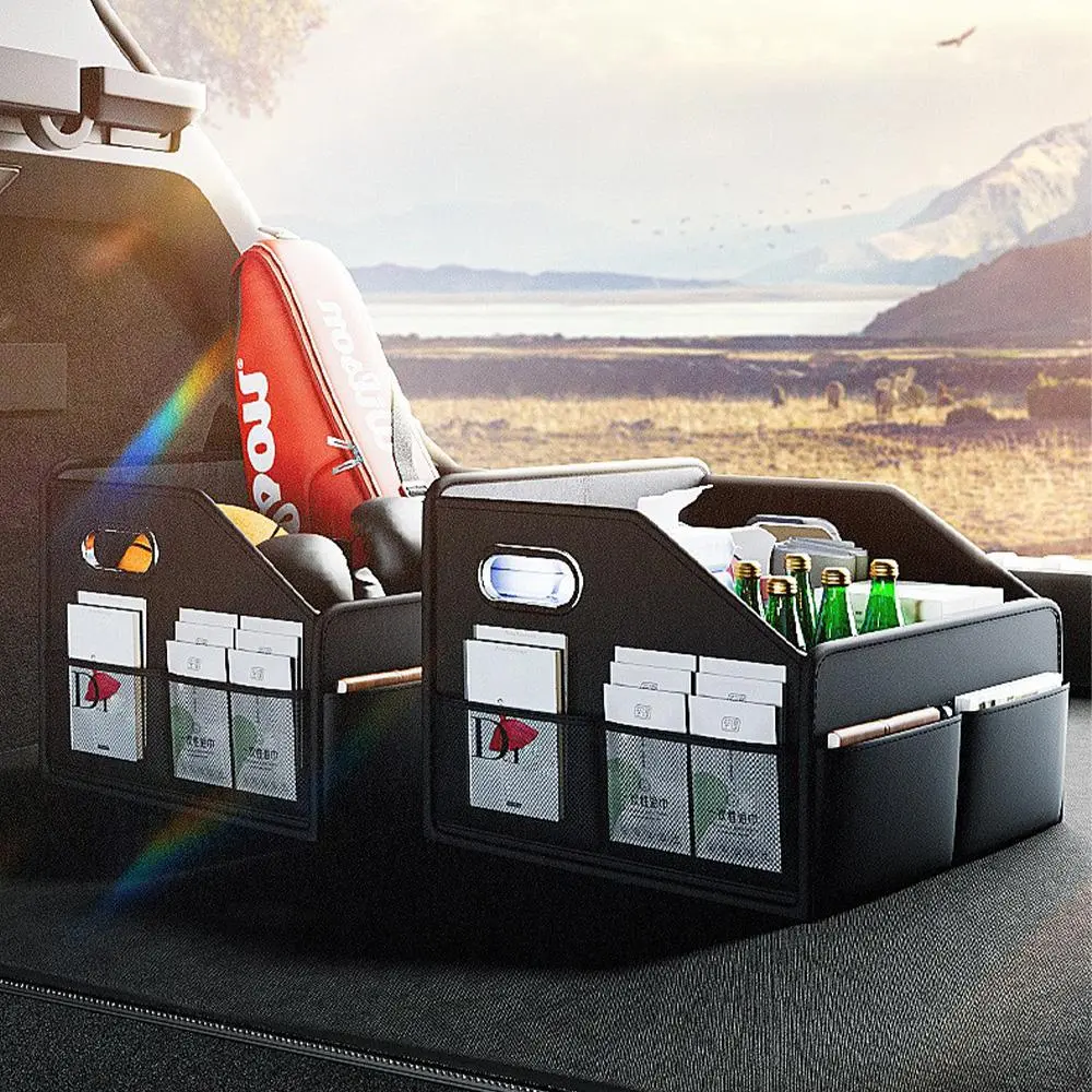 Car Trunk Storage Organizer, Foldable Car Trunk Storage Box, Multifunctional Car Interior Accessories for SUV & Sedan