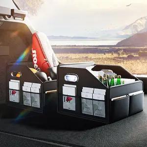 Car Trunk Storage Organizer, Foldable Car Trunk Storage Box, Multifunctional Car Interior Accessories for SUV & Sedan