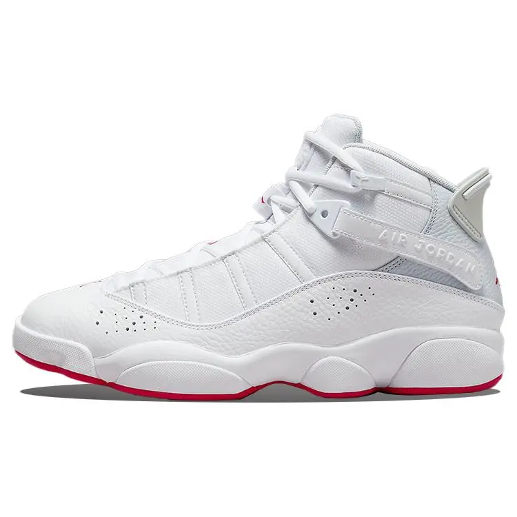 Jordan Air 6 Rings White Mystic Hibiscus' Retro Cushioned Durable High Top Basketball Shoes Men's 322992-116