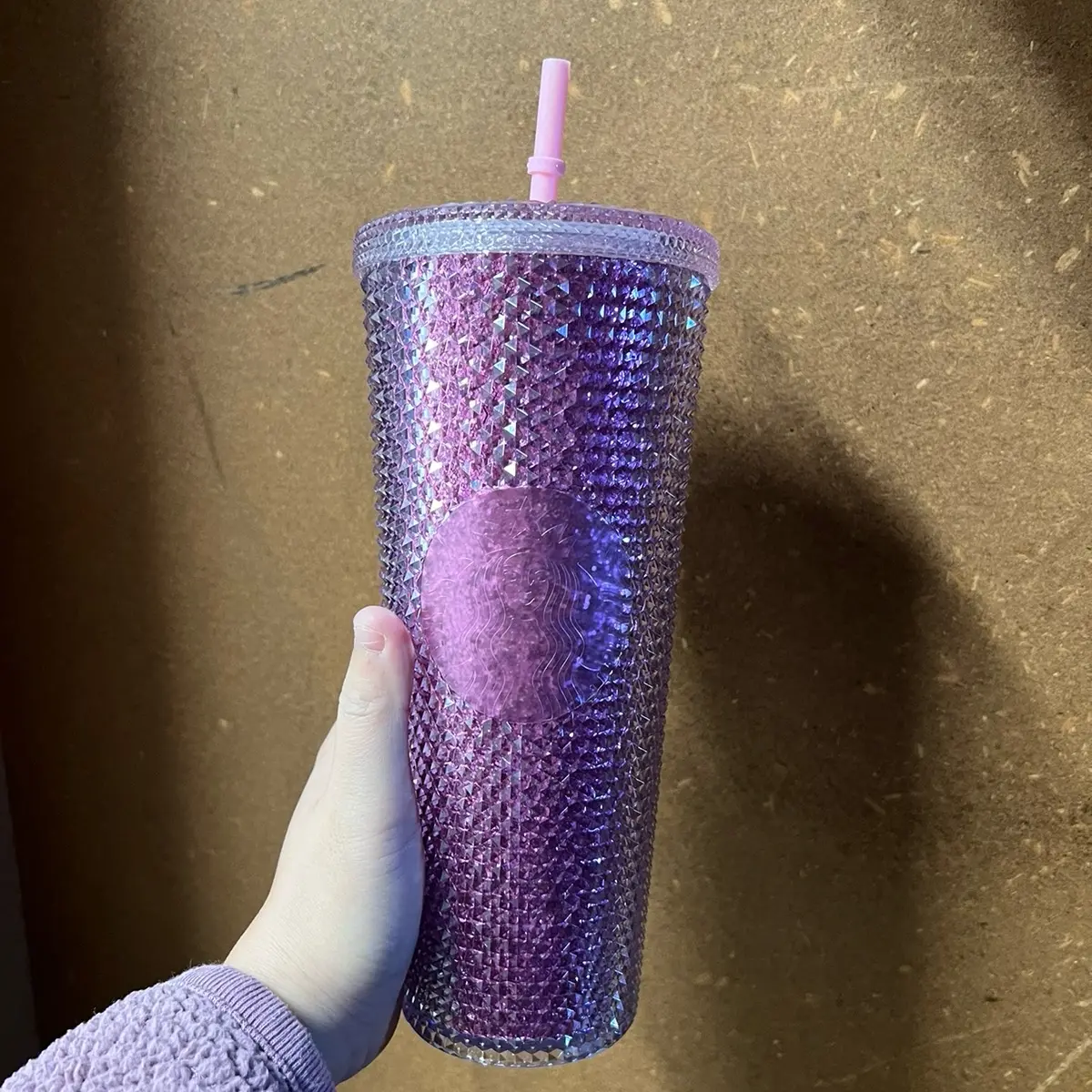 Starbucks Overseas 2021 Christmas victory purple bling studded tumbler venti cold cup