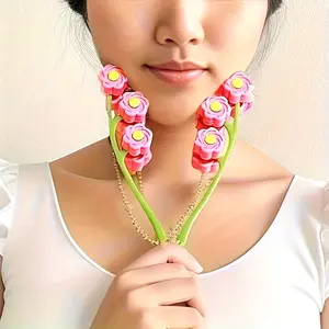 1 Flower Face Massage Roller - V-Lift Firming Face Massage Tool, Face Lifting Roller, Alcohol Free, Manual Operation, No Battery Required, Beauty and Skin Care Accessories, 1-4 Piece Face Massager