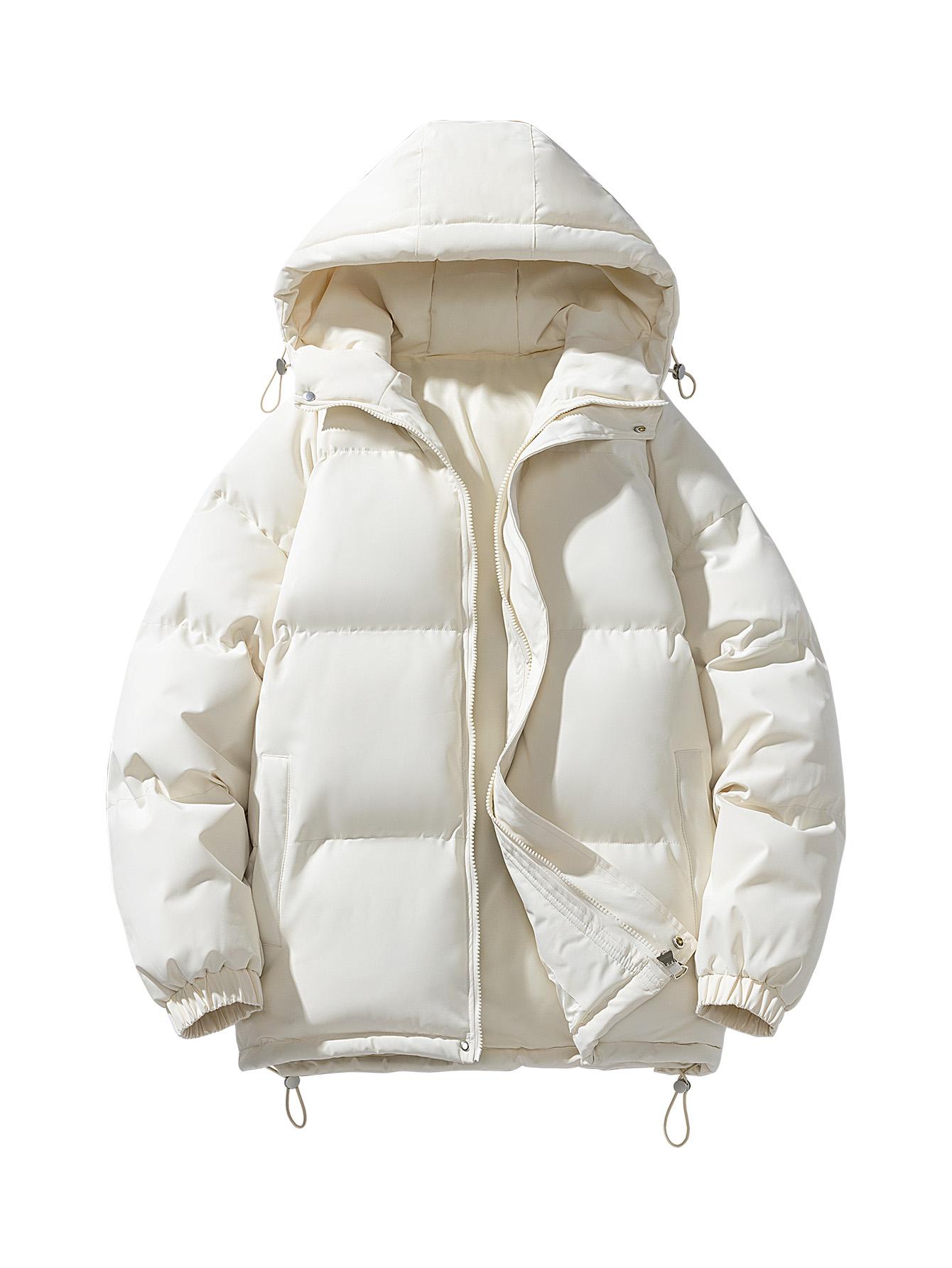 CCCMAI Men's winter warm cotton jacket Thick Winter Jacket, Autumn/Winter Outerwear,  Black Casual Outdoor Jacket, Suitable for Work, Travel, and Daily Use