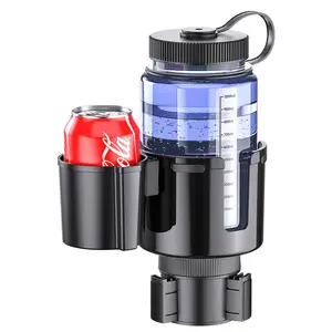 Car Cup Holder Expander, 2 in 1 Cup Holder Adapter Extender for Car with Expandable Insert, Fits Yeti, Hydroflask and Other Large Water Bottles & Mugs in 2.2"-4.6"