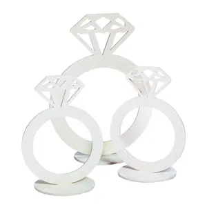 9 1/4" – 13" Diamond Ring Foam Tabletop Centerpiece Set – 3 Pc.