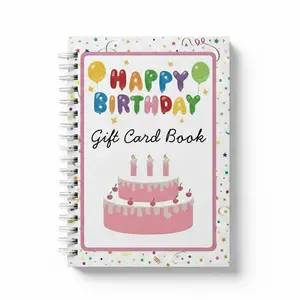 Birthday Gift Card Book 7 x 5 Inch Happy Birthday Booklet Organizer Greeting Card Album Keeper Personalized Gift for Birth Party Supplies