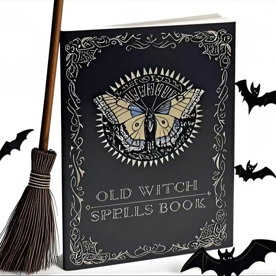 Old Witch Spell Book, 1 Piece Vintage Spell Book, Spell Book for Witch, Spell Book Gift, Gift for Witch, Gift for Fantasy Lover, Spellbook, Vintage Material Paper
