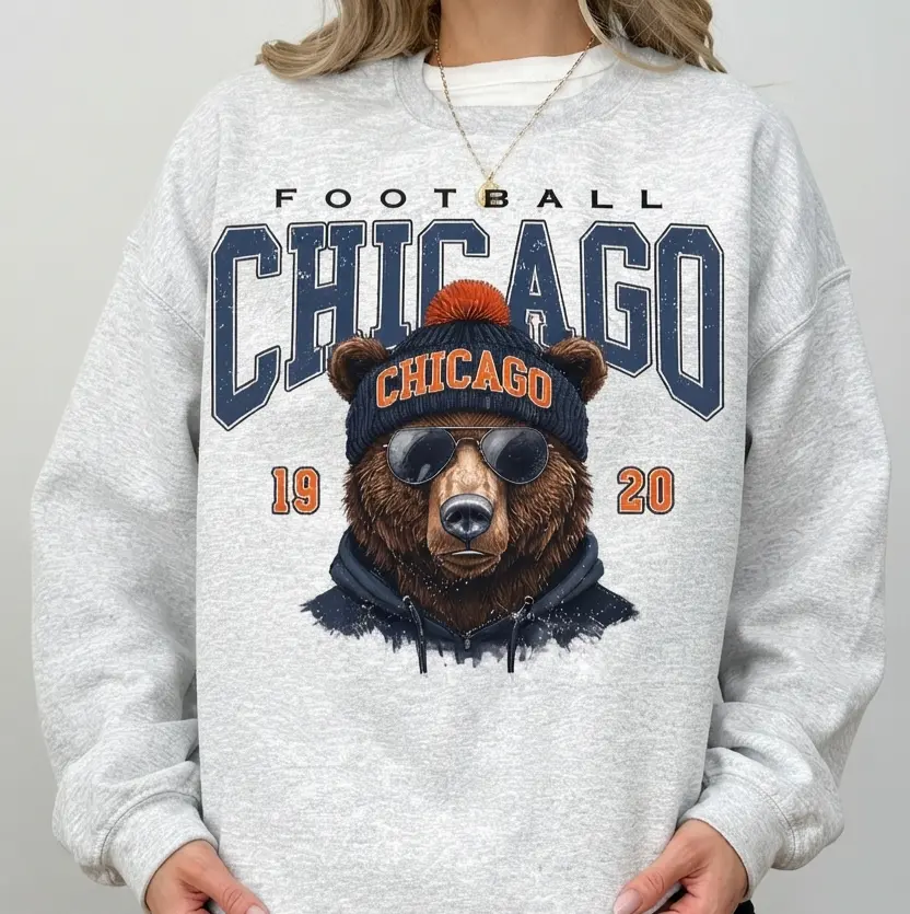 Chicago Football 1920s Sweatshirt, Retro Sports Tee, Bears Graphic Hoodie, Fan Gift Crewneck, Unisex Shirt