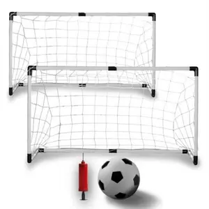 Set of Two Youth Soccer Goals with Soccer Ball and Pump