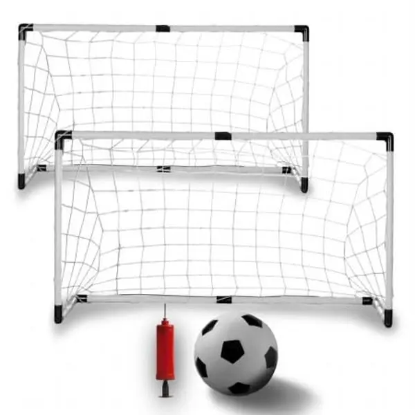 212 MAIN Youth Soccer Goals 2-Piece Set, 4 ft Portable Indoor/Outdoor Nets, Easy-Assembly Soccer Accessories Kit with Ball, Pump & Compact Carry Design, Two Piece Set