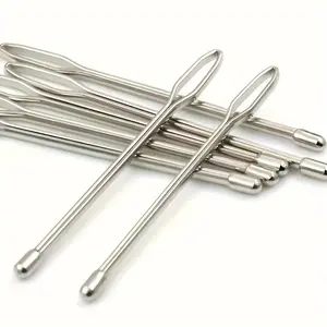 5pcs Stainless Steel Drawstring Threader Set, Easy Needle Replacement Tool with Dual Opening and Single Closing Ends for Hoodies, Jackets, Swim Trunks, Sweatpants, Shorts, Sewing Supplies Crafts