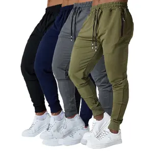 4 pcs Men's Jogger Sweatpants Slim Fit Medium Stretch with Zipped Pockets for Jogging Workout Athletic Active Pants pants  for  men