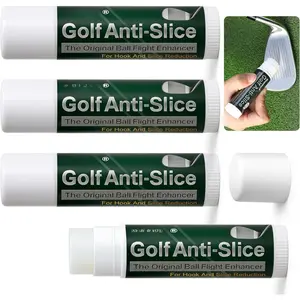 4 count Golf Anti-Slice Anti-Hook Compound for Clubs, Golf Driver Wax Stick to Reduce Side Spin, Portable Golf Stick Compound Accessories for Boosts Distance Increases Accuracy