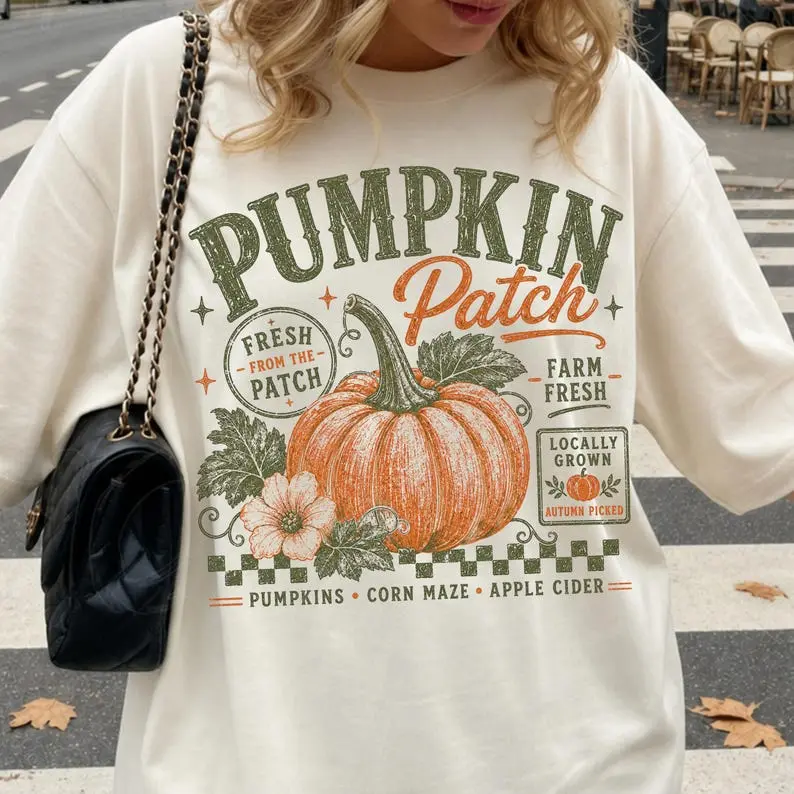 Retro Pumpkin Patch Vintage Unisex T-shirt