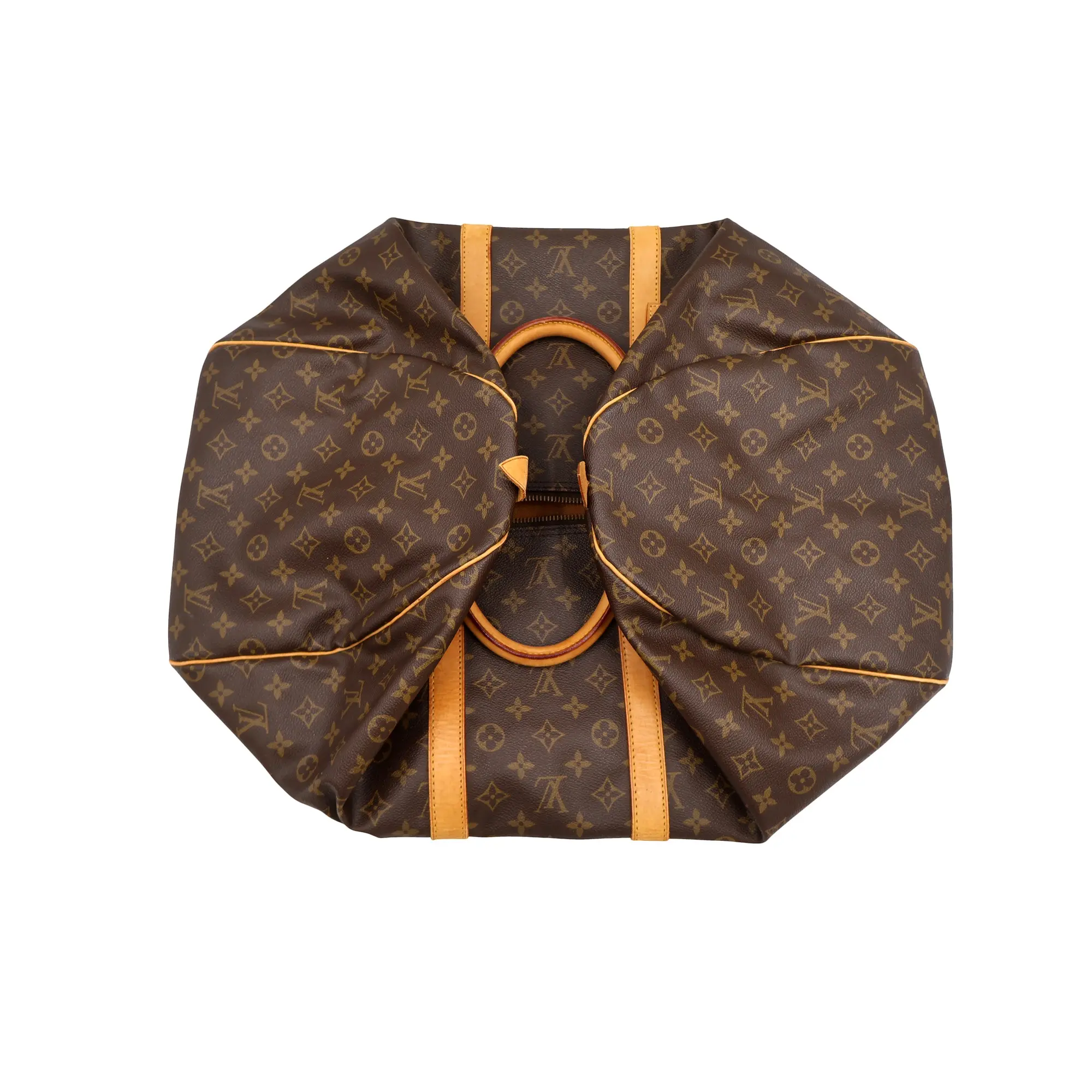 Pre-owned Louis Vuitton coated canvas Luggage Monogram Canvas Keepall 55 Boston Travel Bag MI0952 (4900000200720)