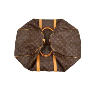 Pre-owned Louis Vuitton coated canvas Luggage Monogram Canvas Keepall 55 Boston Travel Bag MI0952 (4900000200720)