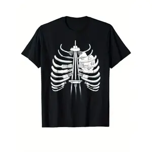 Men's 100% Cotton T-Shirt with Art Teacher Graphic & Geometric Color-Block - Crew Neck Short Sleeve Casual Tee Suitable for Back to School, Outdoor & Casual Attire - Mature Style All-Season Comfortable Apparel