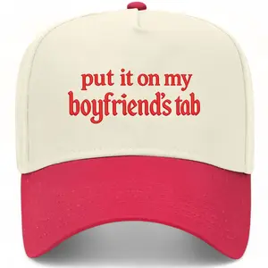PUT IT ON MY BOYFRIEND'S TAB Trucker Hat - Unisex Viral Trendy Theme Park Hat for Men & Women with Fun Design Perfect for Theme Parks and Casual Outings