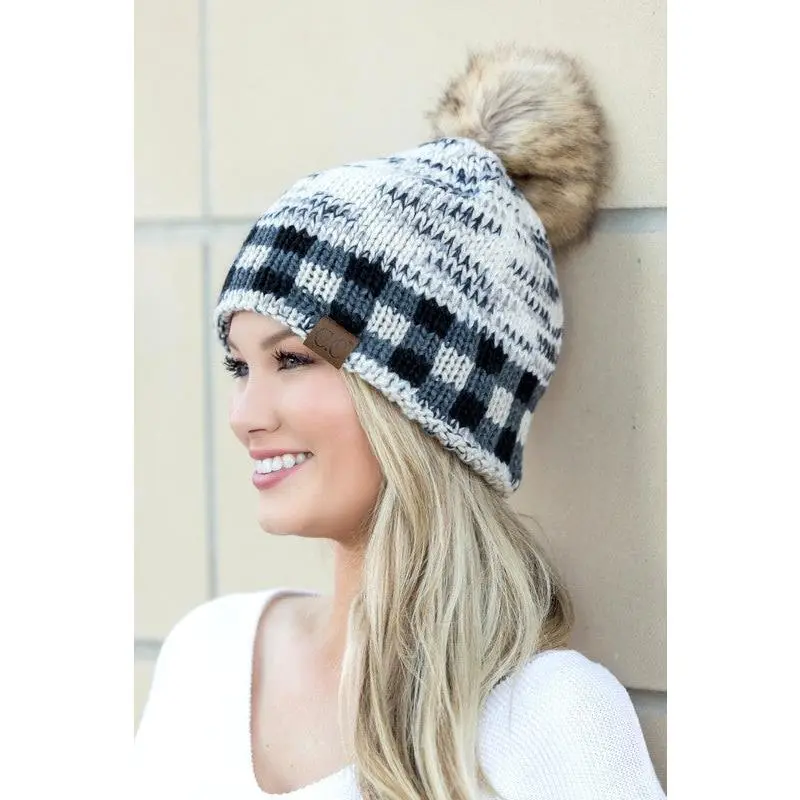 CC Buffalo Pom Beanie