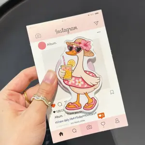 Silly Summer Goose Phone Grip, Funny Beach Vacation Duck MagSafe Holder, Aesthetic Tropical Goose Griptok, Unique Gift for Silly Goose Fans & Readers