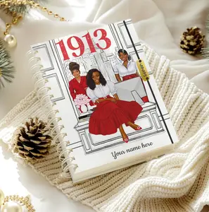 1913 Delta Personalized Notebook - Lined Journal - Personalized With Your Name -  Delta Sigma Theta Gifts - DST Paraphernalia - African American Black Girl Magic