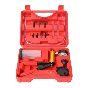 Brake Bleeder Kit with Hand Vacuum Pump and Gauge Adapters, Brake Oil Change, Power Steering Fluid Bleeding Set for Bike Car Truck Motorcycle