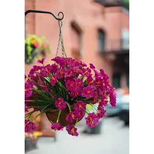Juliette Faux Morning Glory Bloom - Elegant Floral Design with Detailed Buds for a Luxurious Home Arrangement Decor Decorative Flower Plant Basket Hanging