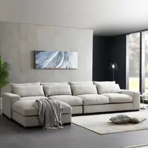 Sectional L Shape Sofa Covers Couch Slipcover Stretch Sofa Cover W/ 4 Pillowcase