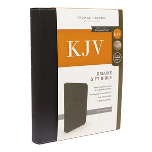 KJV Deluxe Gift Bible, Black Leathersoft, Red Letter, Comfort Print: King James Version: Holy Bible, King James Version by Thomas Nelson [Leathersoft Book]