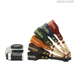 Handcrafted Retro Cowhide Camera Wrist Band, Soft Real Leather Hand Strap Compatible with SLR & Micro Single Cameras, Durable Camera Hand Rope