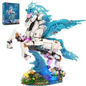 70015 JMBricklayer Pegasus Building Set for Adults Fantasy Animal Art Model with Light Advanced Building Kit Gift for Christmas Birthday Home Bedroom Office Decor 70015 New Upgrade