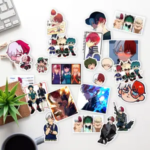 Stickers Pack 20 Pcs Boku Waterproof Izuku Luggage Bakugou Laptop Mha Bike Shouto Car Todoroki Aesthetic Hero Guitar Bnha Water Academia Bottle Midoriya Colorful No Bumper My Skateboard Vinyl