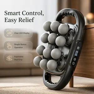 Handheld Massage Gun for Sports & Fitness - 12 Massage Heads, 6 Replacements, Multi-Functional, USB Rechargeable, with Storage Case, Ideal Gift for Friends & Family