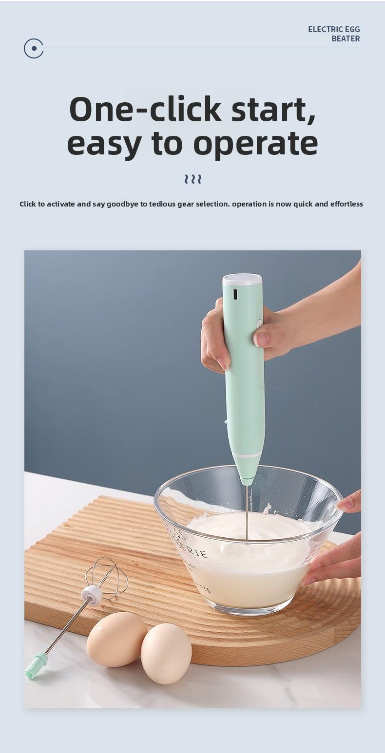 Handheld Milk Frother for Coffee, Rechargeable Electric Whisk with 3 Heads 3 Speeds Drink Mixer Foam Maker For Latte, Cappuccino, Hot Chocolate, Egg, Christmas Gifts，Black Friday Online Event