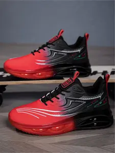 1 Pair 3-Color Trendy Sports Casual Shoes, Fashion Running Shoe - Gradient Upper + Multi-Air Cushion Shock-Absorbing Outsole, For Daily Styling & Casual Outings, Breathable Comfortable, Stylish & Versatile, Breathable Running Sneakers