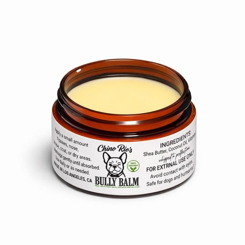 Chino Rio’s Bully Balm – Organic Shea Butter Paw, Nose & Coat Balm for Dogs (Safe for Humans) for itchy,dry skin,condition