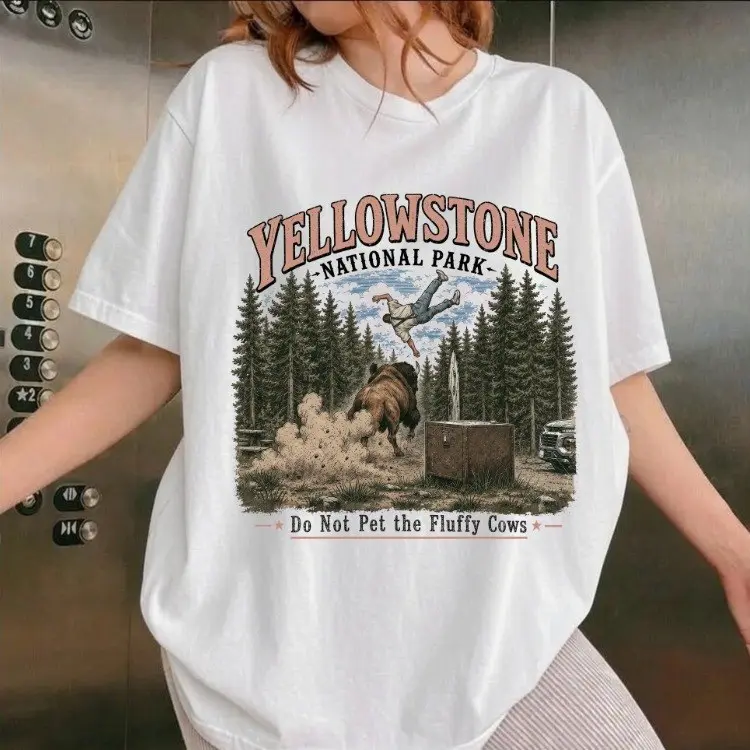 Do Not Pet The Fluffy Cows T-shirt, Yellowstone National Park Shirt, Family Trip Outfit, Matching Camp Tees, Vacation Gifts