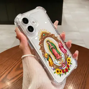 Our Lady of Guadalupe Clear Phone Case Shockproof Corners Space Cover For iPhone 17 Pro Max 16 Plus 15 Pro 14 13 12 11 X XS Max For Samsung Galaxy A14 A15 A16 A24 A25 A34 A53 A54 A03 A04 A05 A06 For Moto G30 G52 G54 G84 case Gift  #YGSJFSTMTKKMLY1
