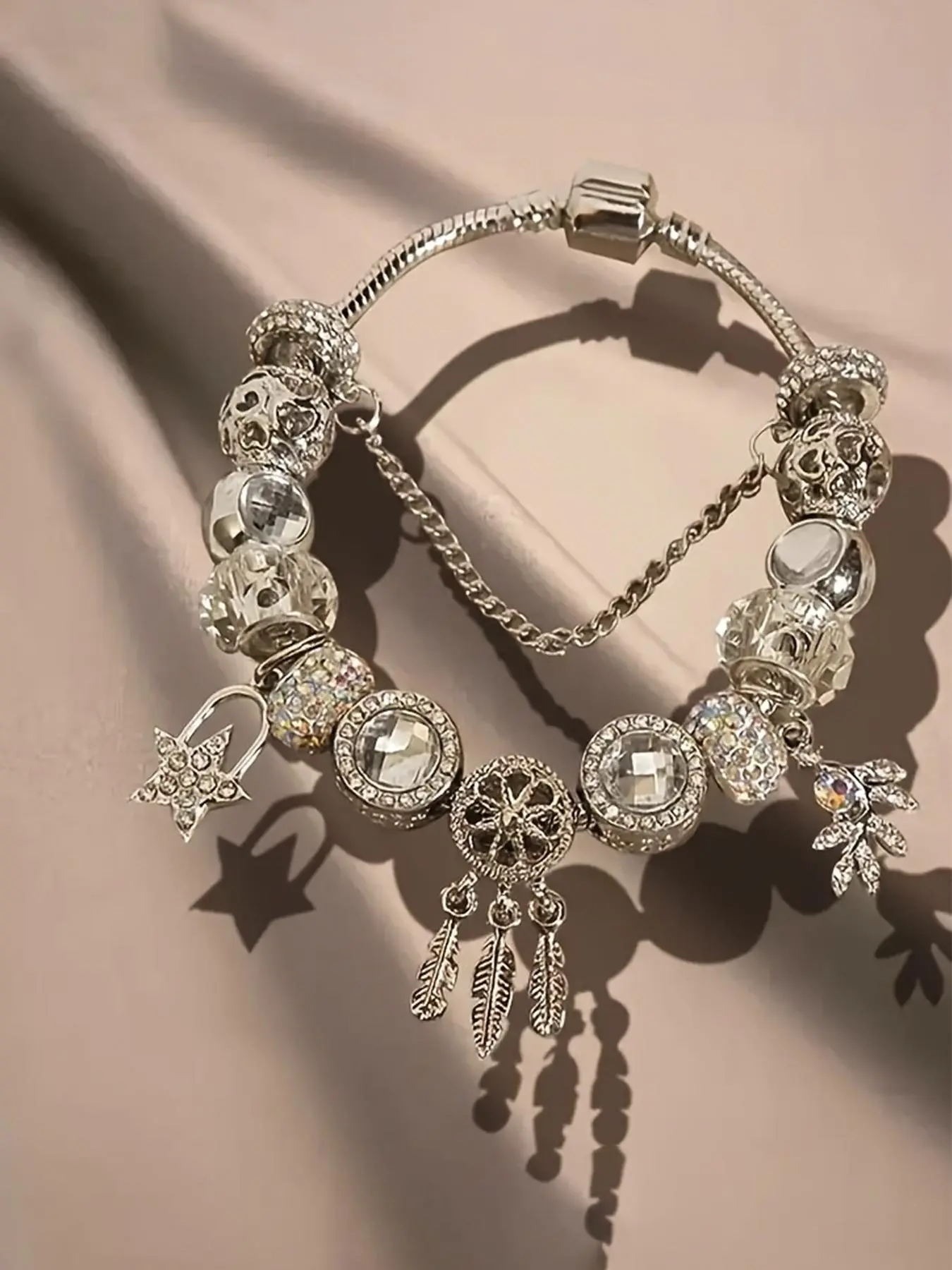 Y2K Style Charm Bracelet, Pretty Bracelet, Fashionable Jewelry for Women & Girls, Trendy All-match & Exquisite Jewelry for Birthday Gift, Beaded Bracelet