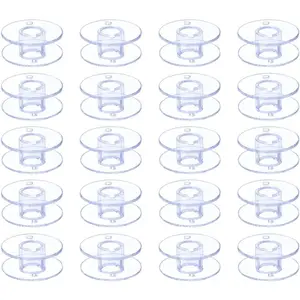 Sewing Machine and Embroidery Bobbins, SA156 Bobbins for , Class 15 Transparent Sewing Bobbins (20 Pack)
