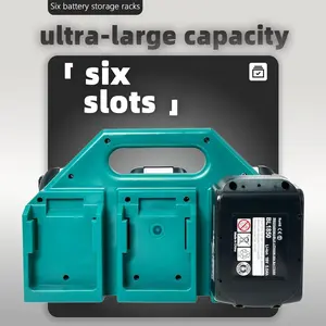 Durable PC Plastic Battery Holder, Compatible with Makita Batteries, Ideal for Workbench, Garage Storage, Tool Box & Vehicle Accessories