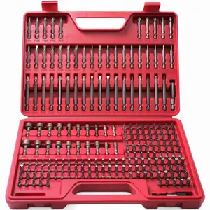 208-Piece Professional Screwdriver Bit Set, 1/4-Inch Hex Shank Chromium-Vanadium Steel Screwdriver Bit Set, Includes Safety Bits, Socket Wrenches, and a Bit Storage Case—Outdoor Emergency Tool Kit