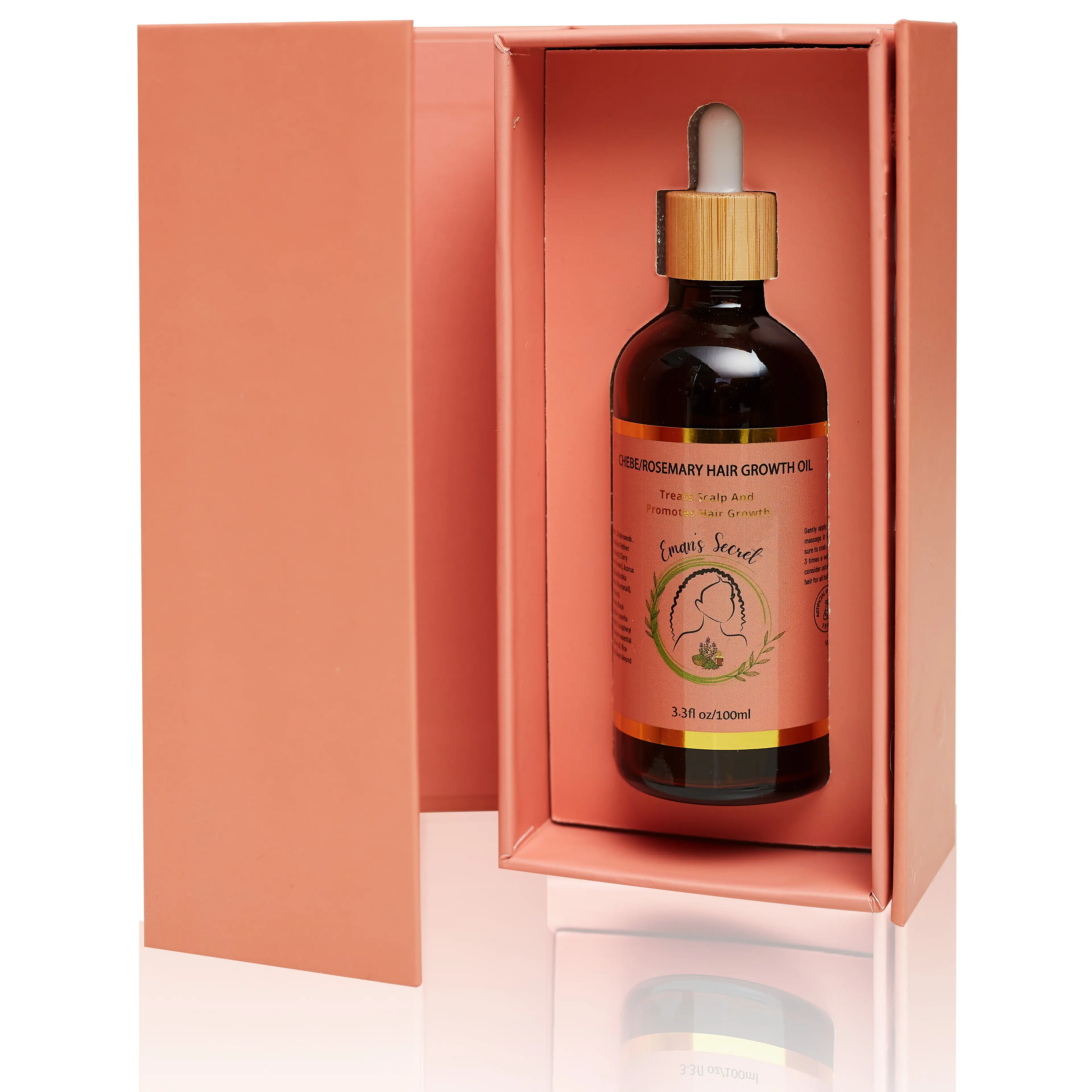 Eman’s secret Ayruvedic Hair Growth Oil Nourishing Chebe Rosemary Haircare Comfort for all hair types Comb Organic Ayurvedic herbal haircare Thickening Boost Argan Thicker Stronger Hair Strengthening Hair, Lavender, Argan Oil