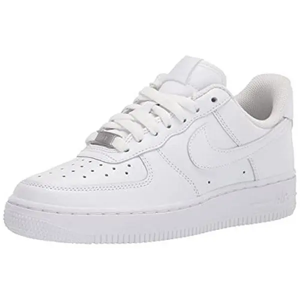 Nike 1 Women's Flat Shoes, White Metallic Logo, 8.5