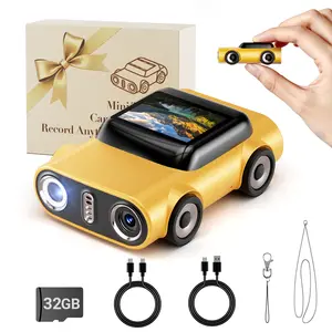 Keychain camera + mini digital camera - a 2-in-1 mini retro camera design, equipped with a neck strap, 20 million pixels, supports 32GB storage, ideal for photography beginners and collectors