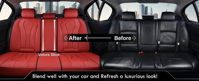 【Coverado】Universal Fit 5-Seater PU Leather Car Seat Cover - Universal Auto Sedan Seat Cover Luxury Leather Custom Seat Covers for Pick-up Truck - Seat Filler Royal Blue - Fits 6000+ Models 1Year Warranty Black Friday Deal B8839