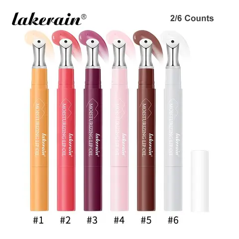Moisturizing Lip Oil, Nourishing Tinted Lip Care Sticks with Massage Tip, Hydrating Lip Care Product for Women & Girls, Lip Shiner, Hydrating Lip Balm, Moisturizing Lip Balms