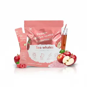 Yerba mate instant tea powder, super Yerba mate, natural energy and intestinal health tea, reducing brain fog, low-sugar yerba mate, containing prebiotics and probiotics, apple flavor, 30 servings herbal glp 1 Mate Tea with Probiotics