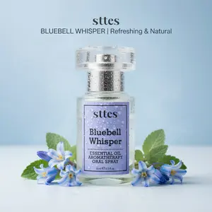 sttes Bluebell Whisper Floral Oral Spray Breath Freshener - Perfume Grade Fragrance Scent Aroma, Alcohol Free Mouth Care Hygiene Pocket Gift, 0 Sugar (15ml)
