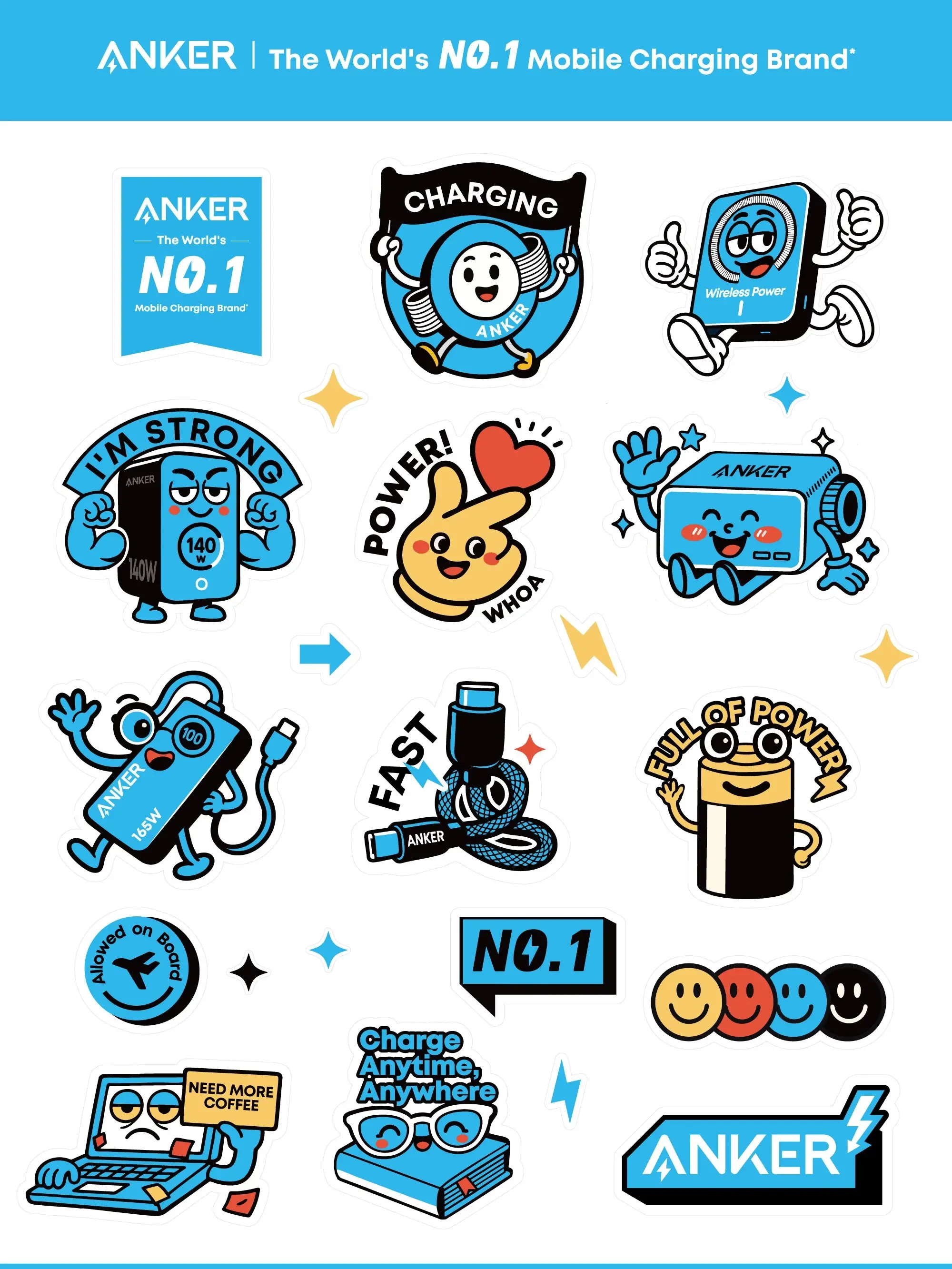 Anker Official Sticker Pack | Not Available for Individual Purchase Anker Official Sticker Pack | Not Available for Individual Purchase